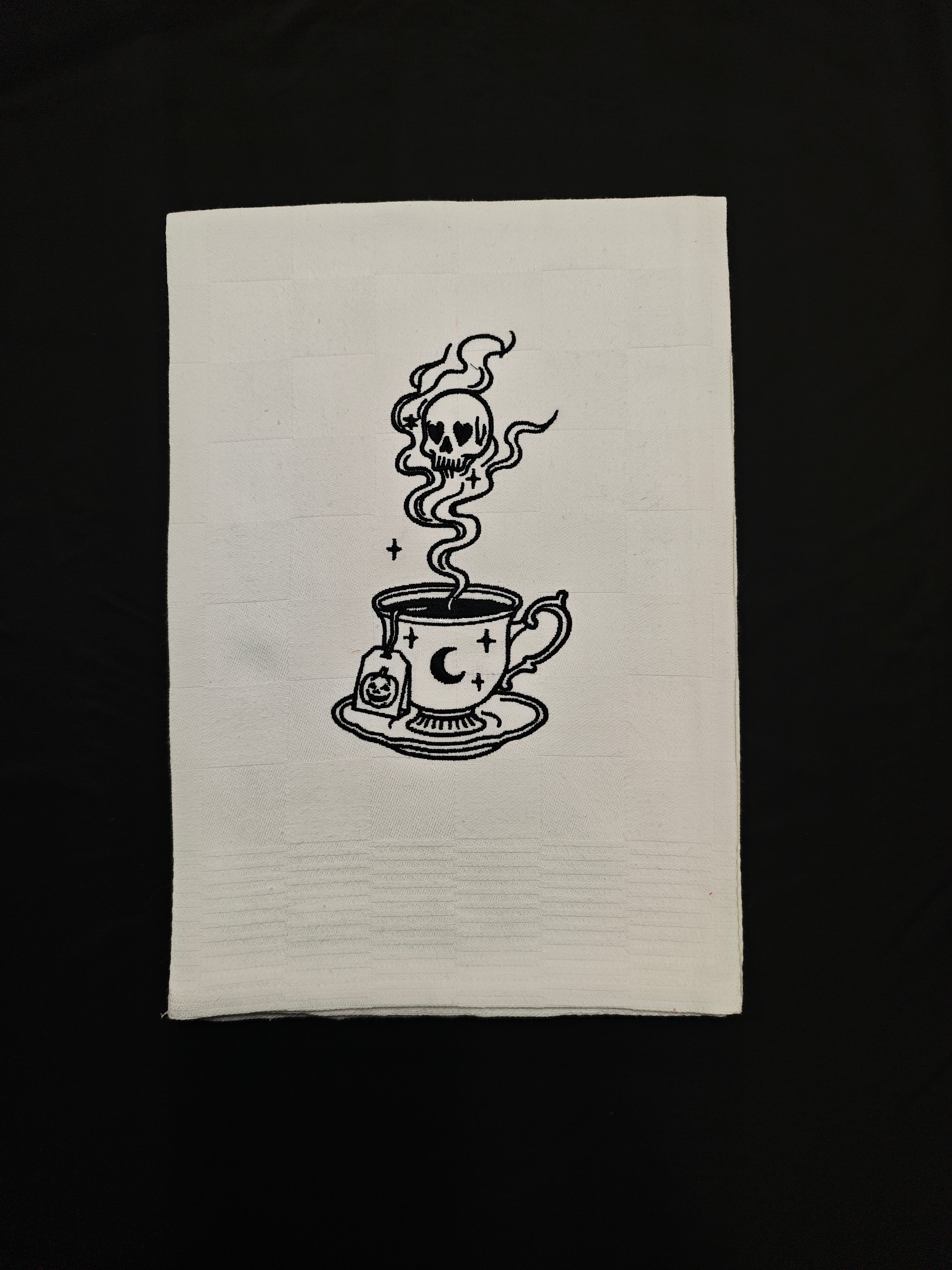 Poison Teatime - Canovaccio da Cucina Bianco