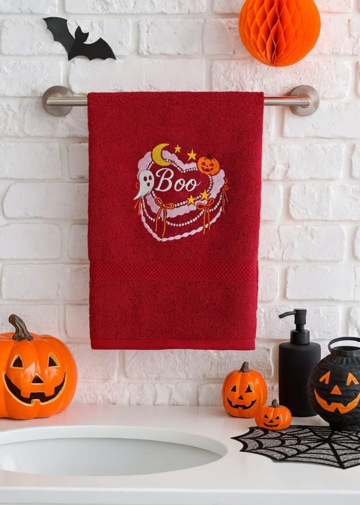 Haunted Treats - Set Asciugamani Bagno Bordeaux